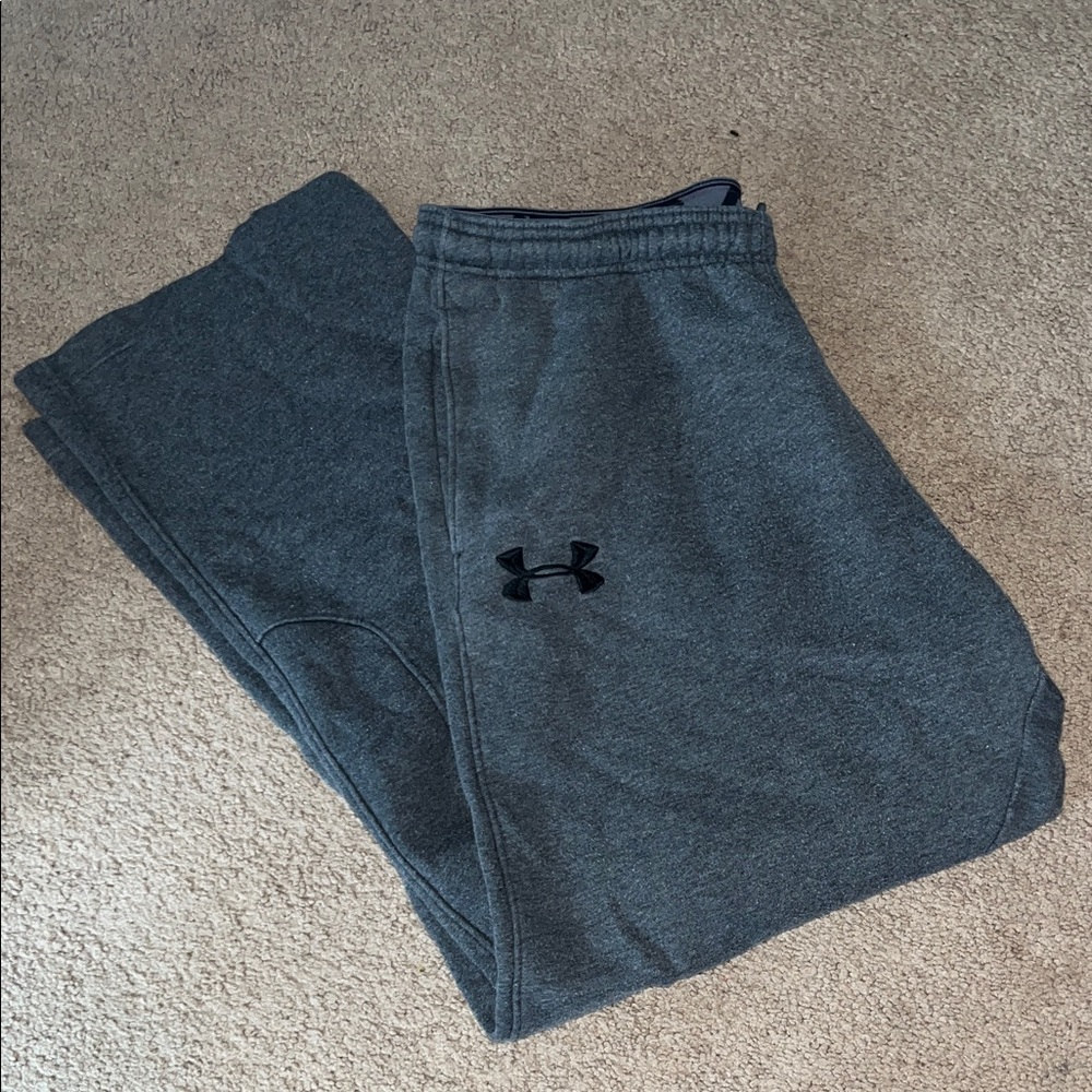 UNDER ARMOUR GRAY COLDGEAR STORM SWEATPANTS - LARGE